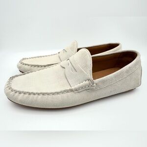 Allen Edmonds Super Sport Driver Penny Loafers Light Gray Suede Men’s Size 9.5 D